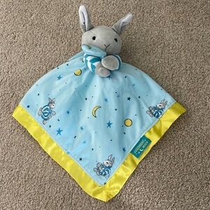 Kids Preferred Blue Moon & Stars GOODNIGHT MOON Security Blanket Lovey Minky EUC